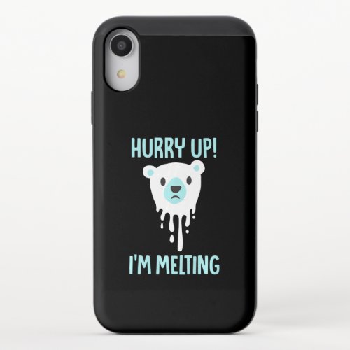 Melting Ice Climate Change Awareness Animal Lover iPhone XR Slider Case