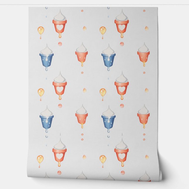 Melting ice cream wallpaper  (Unrolling)