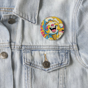 Melting Joy – Ice Cream Pop Art Explosion Button