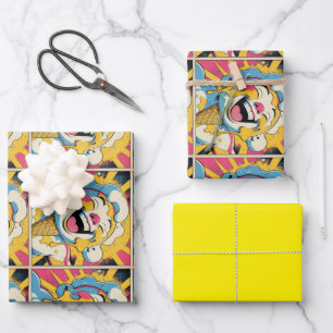 Melting Joy – Ice Cream Pop Art Explosion Wrapping Paper Sheets