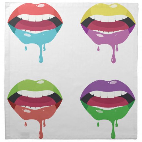 Melting Lips 9 Cloth Napkin