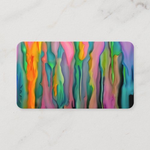Melting Medley Modern Abstract Multicolored Print Appointment Card
