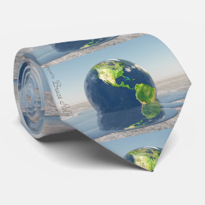 Melting planet Earth Neck Tie