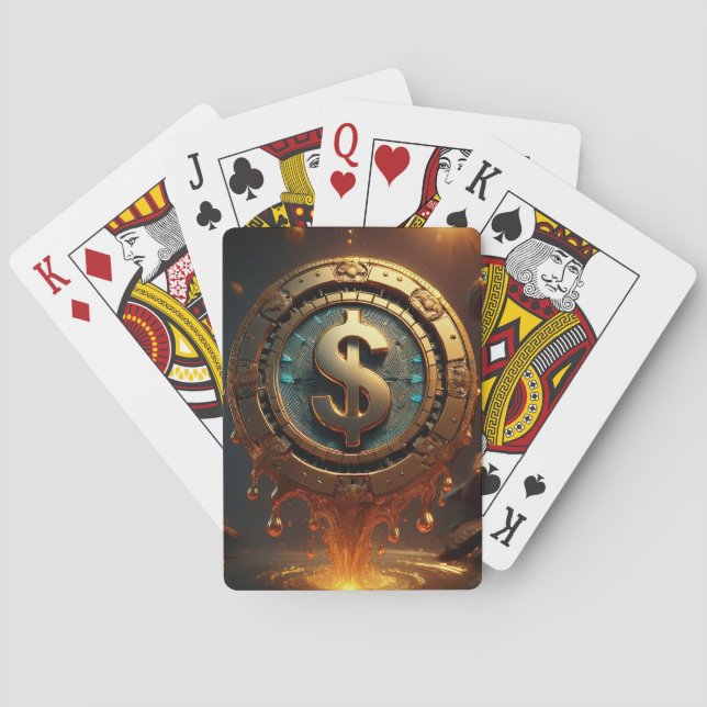 Melting Poker Chip Playing Cards (Back)