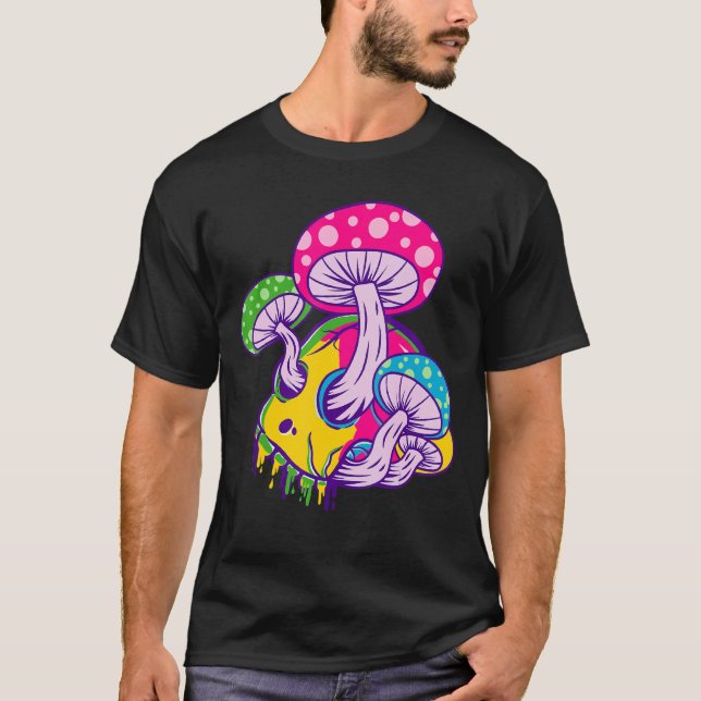 Melting Psychedelic Skull T-Shirt (Front)
