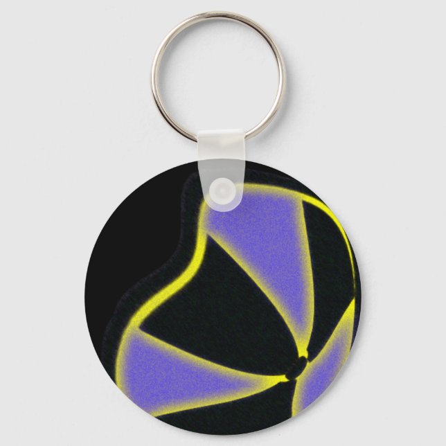 Melting Radioactive Sign Keychain (Front)
