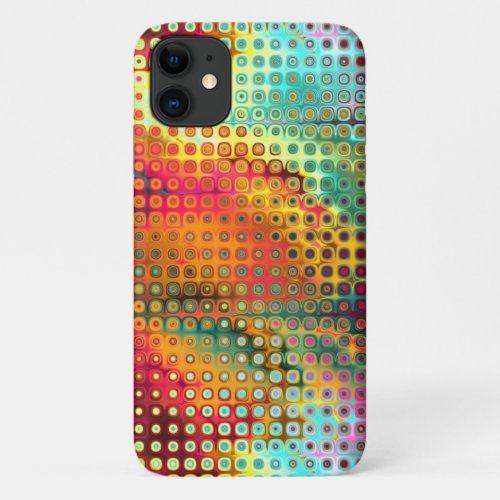 Melting Rainbow of Dots Pattern iPhone 11 Case