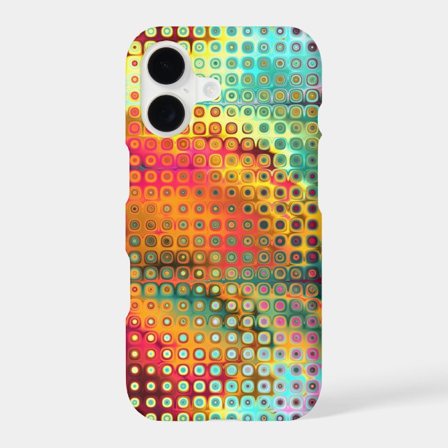Melting Rainbow of Dots Pattern Iphone Case (Back)