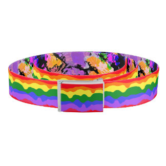 Melting Rainbow Stripe Belt