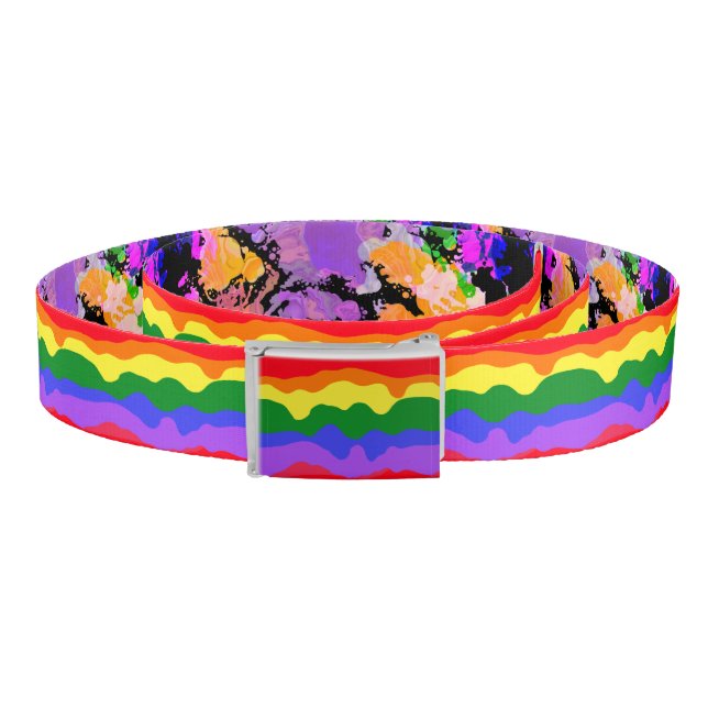 Melting Rainbow Stripe Belt (Coil)