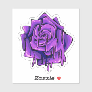 Melting rose sticker 