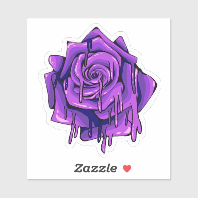 Melting rose sticker  (Sheet)