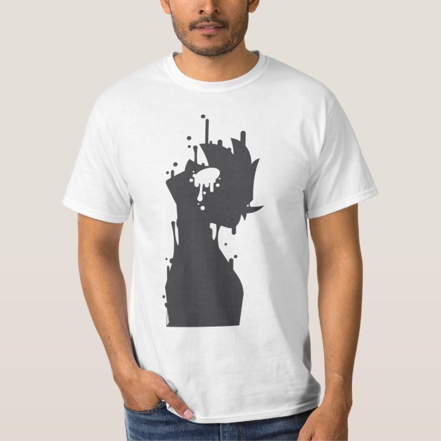 Melting Shadow Boy Anime Tee T-Shirt Design (Front)