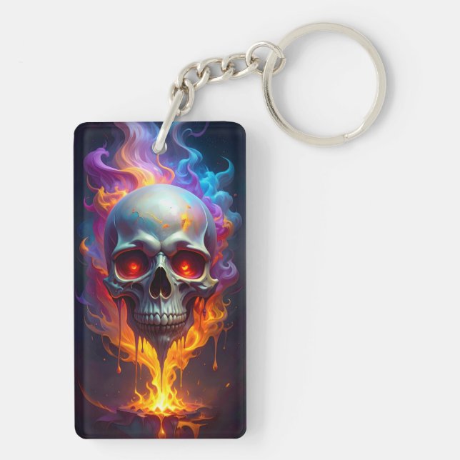 Melting Skull Keychain (Back)