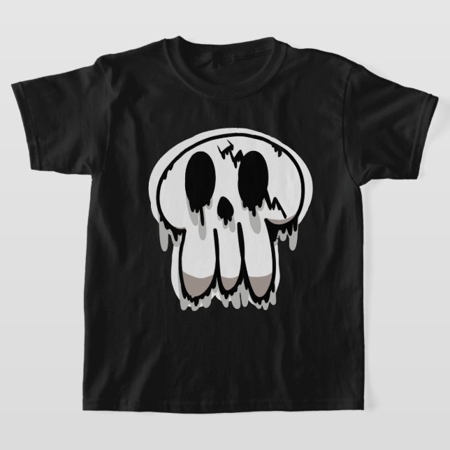 Melting Skull Kids Shirt (Laydown)