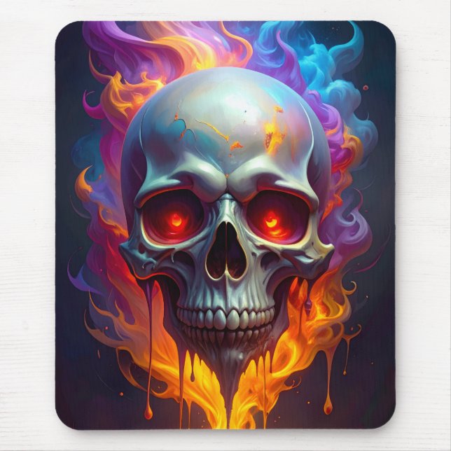 Melting Skull Mouse Pad (Front)