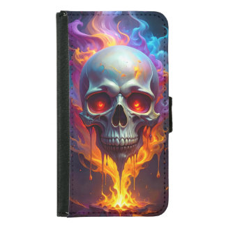 Melting Skull Samsung Galaxy S5 Wallet Case