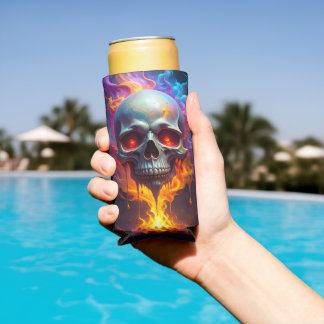 Melting Skull Seltzer Can Cooler