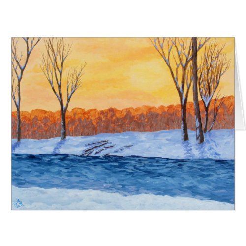 Melting Snow _ Landscape Art Card
