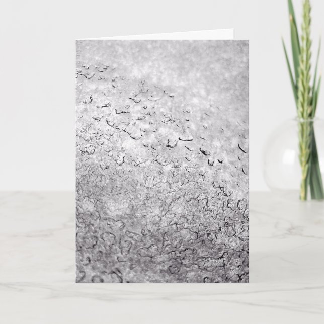 Melting Snow Letterpress Thank You Card (Front)