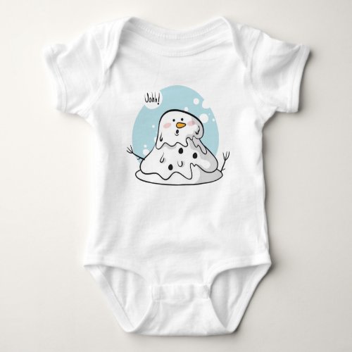 Melting Snowman Baby Bodysuit