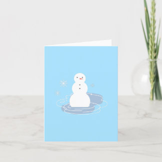 Melting Snowman Holiday Card