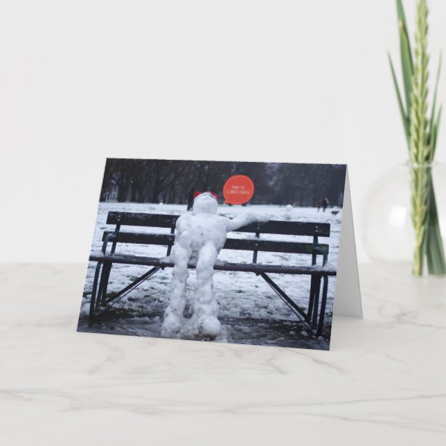 Melting snowman holiday card (Front)