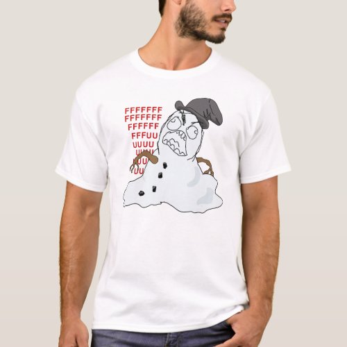 Melting Snowman Rage Meme Shirt