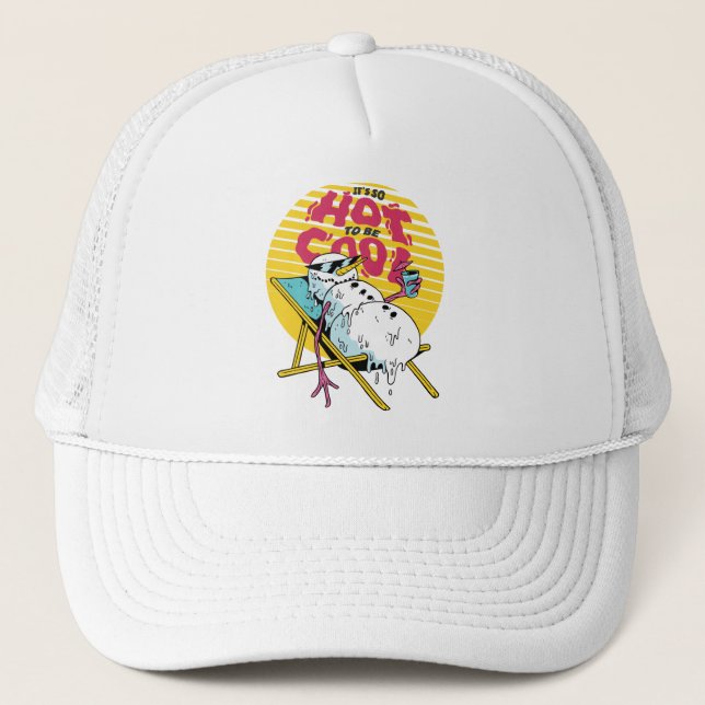 Melting Snowman So hot to be cool Trucker Hat (Front)