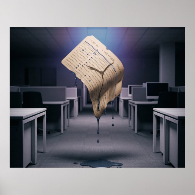 Melting Timecard Puzzle Poster (Front)