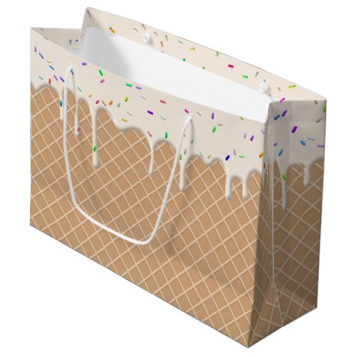 melting vanilla ice cream party large gift bag