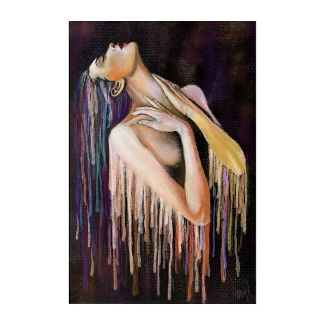 Melting Woman Acrylic Art (Front)