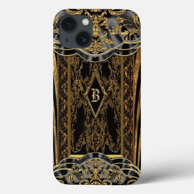 Meltizgaurd Protection Baroque Monogram Case-Mate iPhone Case (Back)