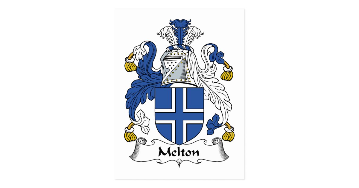 Melton Family Crest Postcard | Zazzle.com