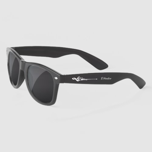 MELTPOINT BLACK Hot White G_Clef Il Maestro Sunglasses