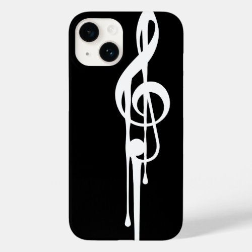 MELTPOINT BLACK White G_Clef Custom Color Case_Mate iPhone 14 Case