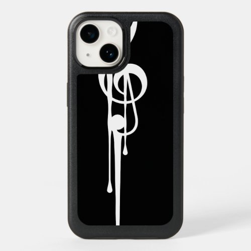 MELTPOINT BLACK White G_Clef Custom Color OtterBox iPhone 14 Case