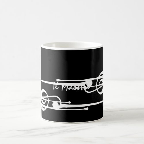 MELTPOINT BLACK White G_Clef Il Maestro Custom Coffee Mug