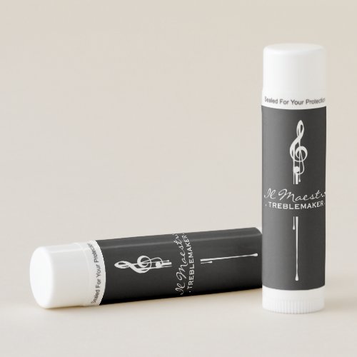 MELTPOINT BLACK White G_Clef Maestro Treble Maker Lip Balm