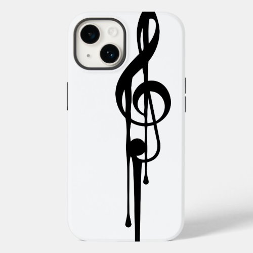 MELTPOINT WHITE Black G_Clef Custom Color Case_Mate iPhone 14 Case
