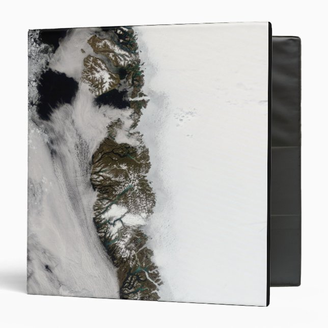 Meltwater ponds along Greenland West Coast 3 Ring Binder (Front/Inside)