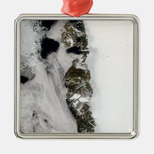 Meltwater ponds along Greenland West Coast Metal Ornament