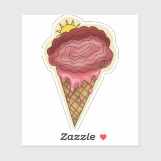 Melty Brain Cone Sticker