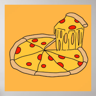 Melty Pizza Pie Poster