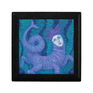 Melusine, Melusina, fantasy, surreal, water spirit Jewelry Box