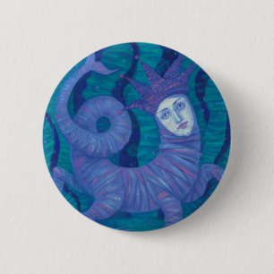 Melusine, Melusina, fantasy, surreal, water spirit Pinback Button