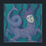 Melusine, Melusina, fantasy, surreal, water spirit Wood Wall Art<br><div class="desc">Melusine ( (or Melusina) is a figure of European folklore, a feminine spirit of fresh waters in sacred springs and rivers. Magical creature with the beautiful women face standing on the bottom, dark blue water, emerald green seaweeds, remote fish silhouettes and bubbles of air on the background. Artwork in navy...</div>