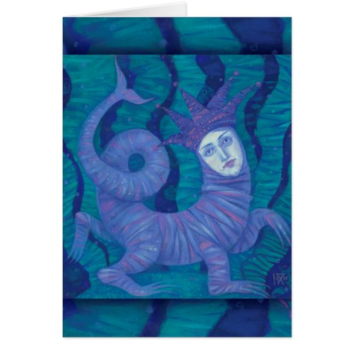Melusine  Underwater Fantasy Art Greeting Card