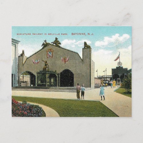 Melville Amusement Park Bayonne NJ Vintage Postcard