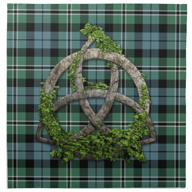 Melville Tartan And Celtic Trinity Knot Napkin (Front)